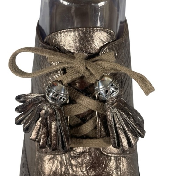 Brighton Women’s Eden Metallic Leather Lace Oxfords Size-8.5m Made in Brazil - Picture 5 of 10